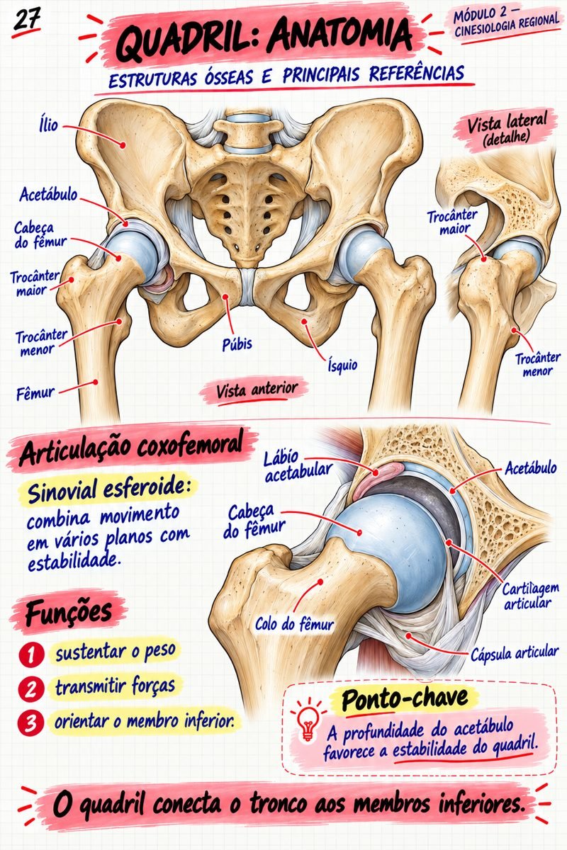 Mapa mental: Quadril, anatomia
