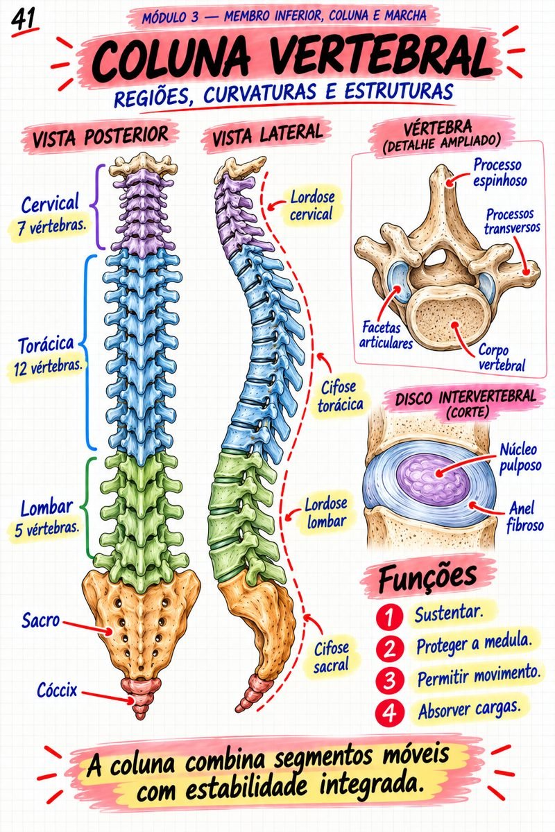 Mapa mental: Coluna vertebral